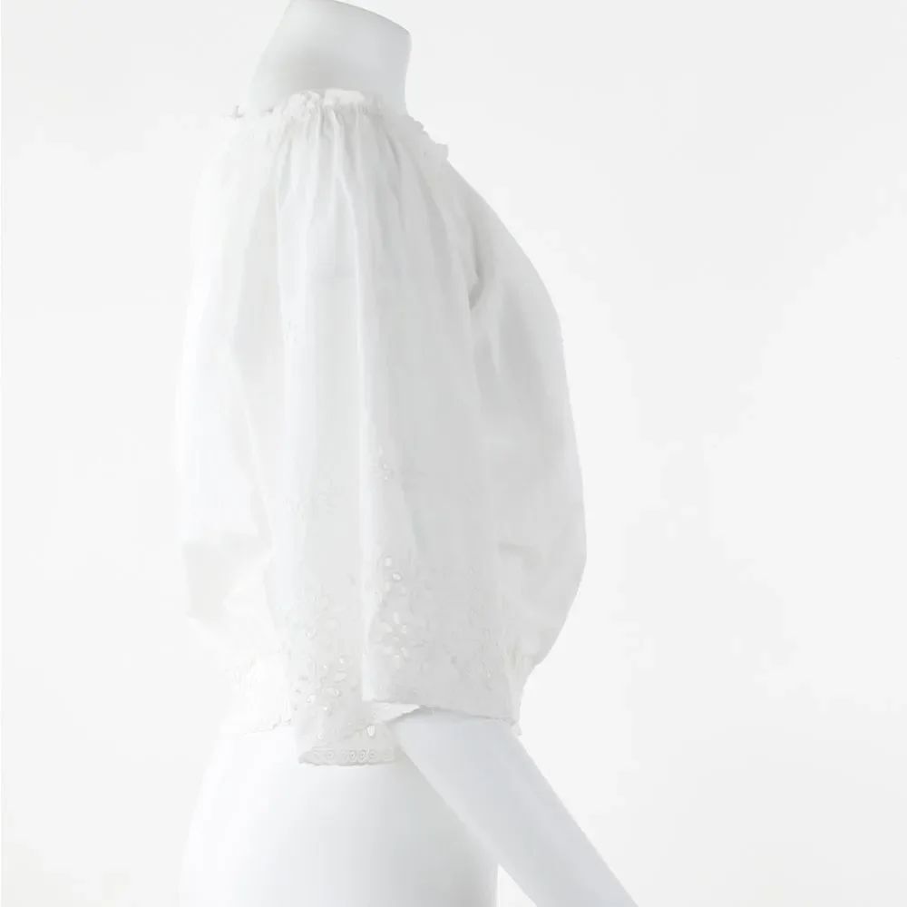 Single Thread Eyelet Off-the-Shoulder Top - Picture 5 of 5